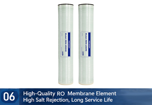 Seawater reverse osmosis membrane elements for seawater desalination