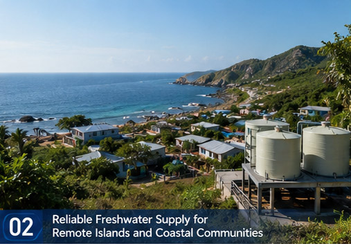 Container‑type seawater desalination system with integrated reverse osmosis equipment